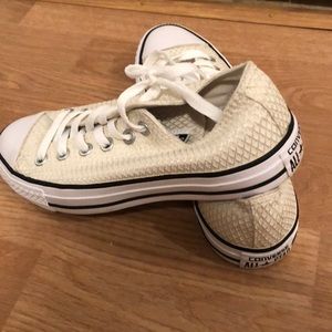 Ivory textured converse